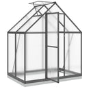 vidaXL antracitszürke alumínium melegház alapvázzal 169 x 114 x 202 cm