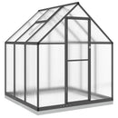 vidaXL antracitszürke alumínium melegház alapvázzal 169 x 169 x 202 cm