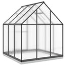 vidaXL antracitszürke alumínium melegház alapvázzal 169 x 169 x 202 cm
