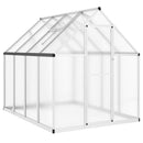 vidaXL ezüstszínű alumínium melegház alapvázzal 224 x 169 x 195 cm
