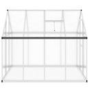 vidaXL ezüstszínű alumínium melegház alapvázzal 224 x 169 x 195 cm