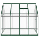 vidaXL zöld alumínium melegház alapvázzal 224 x 169 x 195 cm