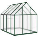 vidaXL zöld alumínium melegház alapvázzal 224 x 169 x 195 cm