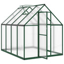 vidaXL zöld alumínium melegház alapvázzal 224 x 169 x 195 cm