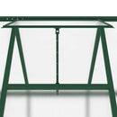 vidaXL zöld alumínium melegház alapvázzal 224 x 169 x 195 cm