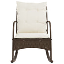 vidaXL barna polyrattan kerti hintaszék párnákkal