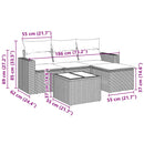 vidaXL 5 részes fekete polyrattan kerti kanapészett párnákkal