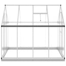 vidaXL ezüstszínű alumínium melegház alapvázzal 224x169x202 cm