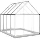 vidaXL ezüstszínű alumínium melegház alapvázzal 224x169x202 cm