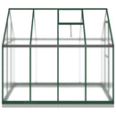 vidaXL zöld alumínium melegház alapvázzal 224x169x202 cm