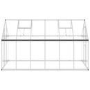 vidaXL ezüstszínű alumínium melegház alapvázzal 334x169x195 cm