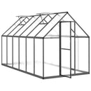 vidaXL antracitszürke alumínium melegház alapvázzal 334x169x195 cm