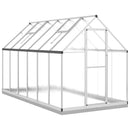 vidaXL ezüstszínű alumínium melegház alapvázzal 334x169x202 cm