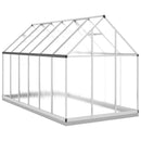 vidaXL ezüstszínű alumínium melegház alapvázzal 334x169x202 cm