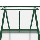vidaXL zöld alumínium melegház alapvázzal 445x169x195 cm