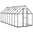 vidaXL antracitszürke alumínium melegház alapvázzal 445x169x195 cm