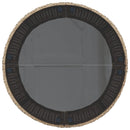 vidaXL 3 részes bézs polirattan félkör alakú kerti kanapészett