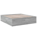 vidaXL sonoma tölgyszínű szerelt fa ágykeret 200 x 200 cm