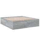 vidaXL sonoma tölgyszínű szerelt fa ágykeret 200 x 200 cm