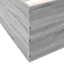 vidaXL sonoma tölgyszínű szerelt fa ágykeret 200 x 200 cm