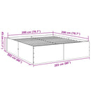 vidaXL sonoma tölgyszínű szerelt fa ágykeret 200 x 200 cm