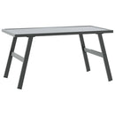 vidaXL fekete porszórt acél kerti dohányzóasztal 90 x 45 x 35 cm