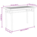 vidaXL bambusz kerti étkezőasztal 110 x 55 x 75 cm