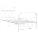 vidaXL fehér fém ágykeret fej- és lábtámlával 90x200 cm