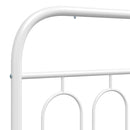 vidaXL fehér fém ágykeret fej- és lábtámlával 90x200 cm