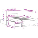 vidaXL fehér tömör fenyőfa ágy matrac nélkül 100 x 200 cm