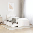vidaXL fehér tömör fenyőfa ágy matrac nélkül 100 x 200 cm