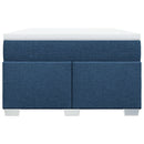 vidaXL kék szövet rugós ágy matraccal 120 x 190 cm