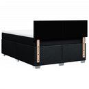 vidaXL fekete szövet rugós ágy matraccal 140 x 190 cm