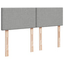 vidaXL világosszürke szövet rugós ágy matraccal 140 x 190 cm