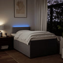 vidaXL tópszínű szövet rugós ágy matraccal 120 x 200 cm