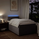 vidaXL tópszínű szövet rugós ágy matraccal 120 x 200 cm