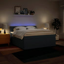 vidaXL kék szövet rugós ágy matraccal 180 x 200 cm