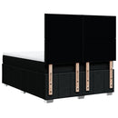 vidaXL fekete szövet rugós ágy matraccal 140 x 190 cm