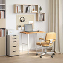 vidaXL világosbarna tömör fa tölgyfa téglalap alakú íróasztallap