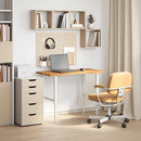 vidaXL világosbarna tömör fa tölgyfa téglalap alakú íróasztallap