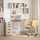 vidaXL világosbarna tömör fa tölgyfa téglalap alakú íróasztallap