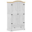 vidaXL fehér Corona tömör fenyőfa ruhásszekrény 102 x 52 x 186 cm