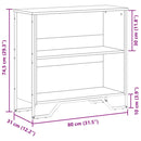 vidaXL fekete szerelt fa könyvszekrény 80 x 31 x 74,5 cm