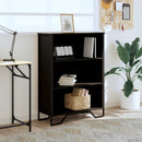 vidaXL fekete szerelt fa könyvszekrény 80 x 31 x 106 cm