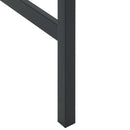 vidaXL fekete porszórt acél bárasztal 200 x 100 x 110 cm