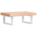 vidaXL acél és tömör bükkfa falra szerelhető mosdópolc