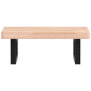 vidaXL acél és tömör bükkfa falra szerelhető mosdópolc