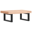 vidaXL acél és tömör bükkfa falra szerelhető mosdópolc