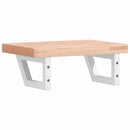 vidaXL acél és tömör bükkfa falra szerelhető mosdópolc