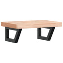 vidaXL acél és tömör bükkfa falra szerelhető mosdópolc